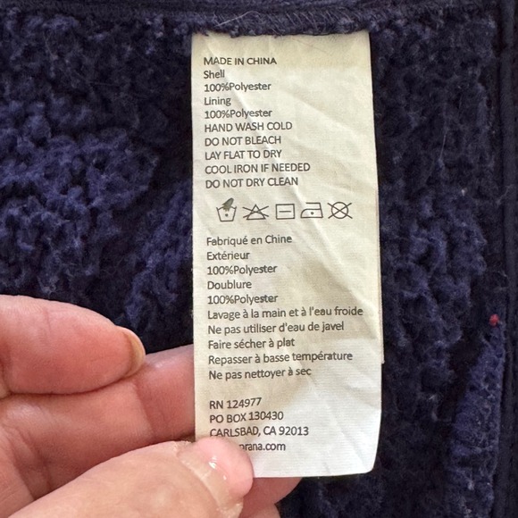 PrAna Women's Size M Navy Blue Diva Moto Mixed Materials Sweater Vest - Picture 5 of 12